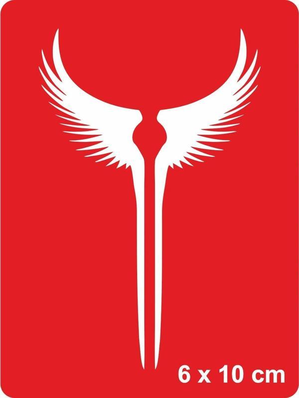 Dev Kanatlar Tattoo Geçici Dövme Şablonları Kına Kalıpları - Image 1