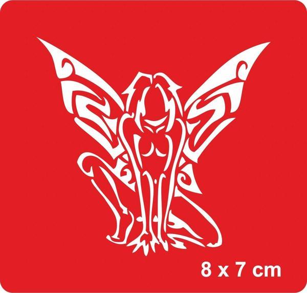 Tribal Kanatlı Melek Tattoo Geçici Dövme Şablonları Kına Kalıpları - Image 1