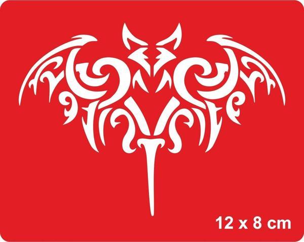 Dev Yarasa Tattoo Geçici Dövme Şablonları Kına Kalıpları - Image 1