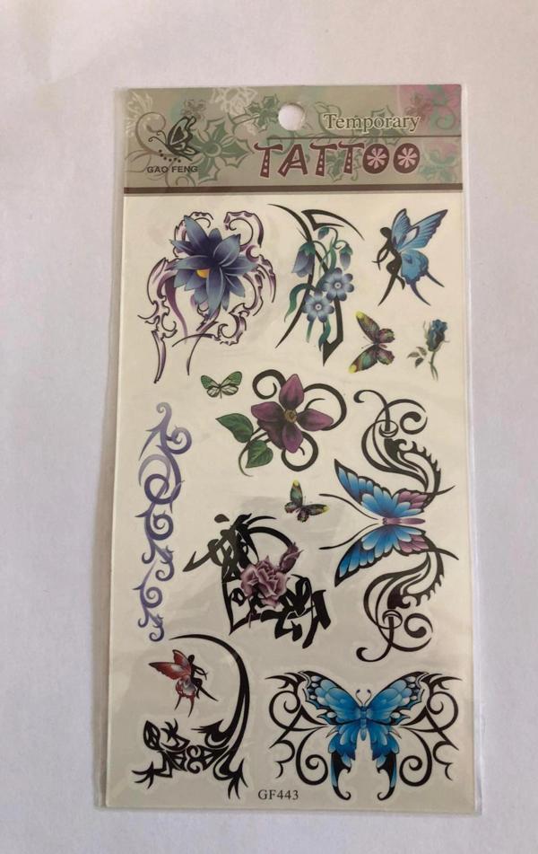Tribal Kelebekler Yapıştırma Sticker Dövme Geçici Dövme Temporary Tattoos - Image 1