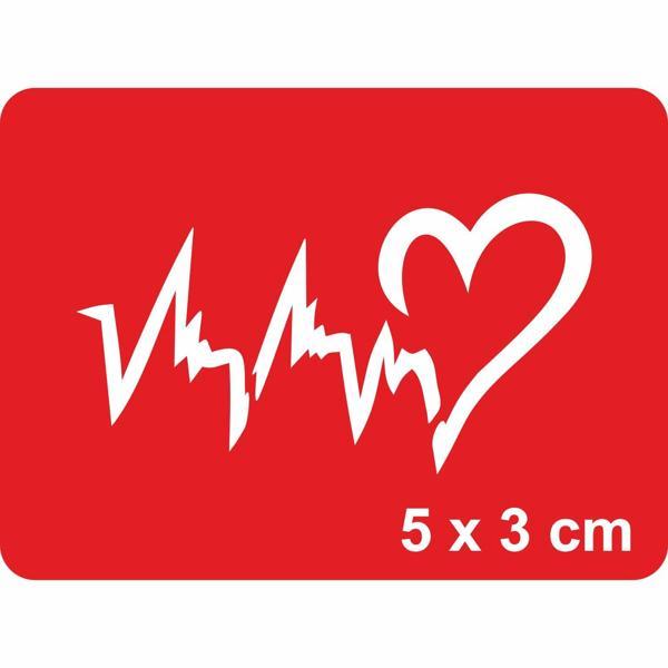 Kalp Ritmi Tattoo Geçici Dövme Şablonları Kına Kalıpları - Image 1