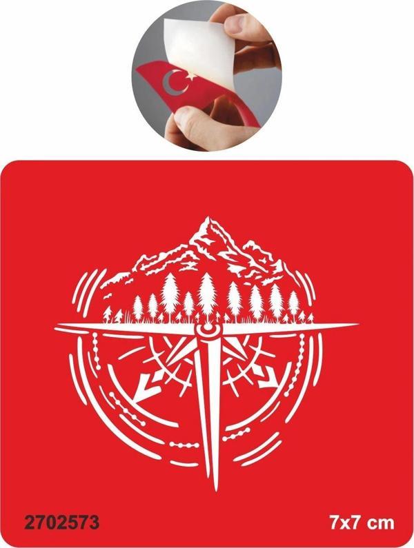 Kamp Pusula  Tattoo Geçici Dövme Şablonları Kına Kalıpları - Image 1