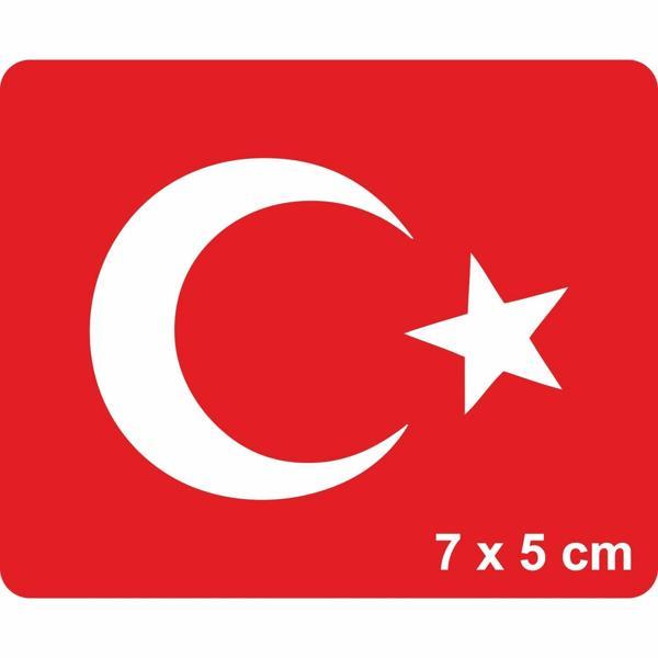 Ay Yıldız-1 Türk Bayrağı  Tattoo Geçici Dövme Şablonları Kına Kalıpları - Image 1
