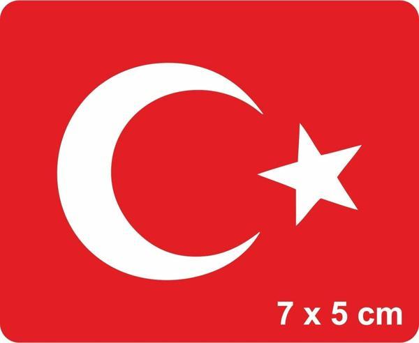 Ay Yıldız-1 Türk Bayrağı  Tattoo Geçici Dövme Şablonları Kına Kalıpları - Image 1