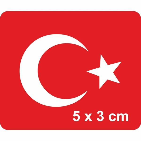Ay Yıldız-2 Türk Bayrağı  Tattoo Geçici Dövme Şablonları Kına Kalıpları - Image 1