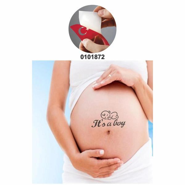 Baby Shower It's A Boy  Tattoo Geçici Dövme Şablonları Kına Kalıpları - Image 1