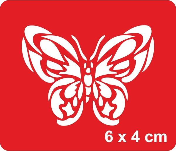 Papyon Kelebek-1 Tattoo Geçici Dövme Şablonları Kına Kalıpları - Image 1