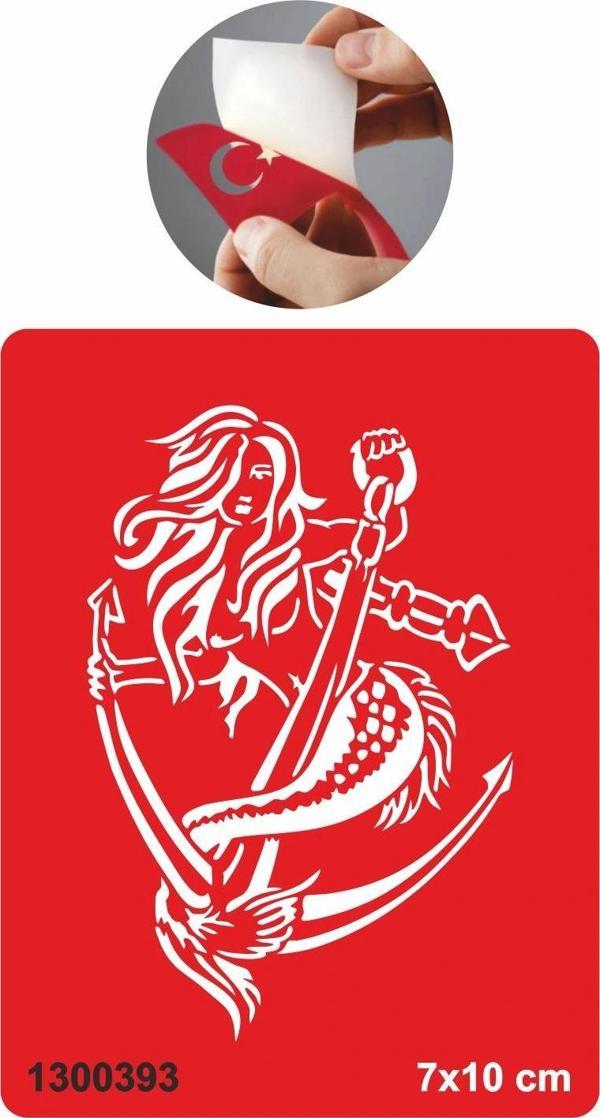 Efsane Deniz Kızı Tattoo Geçici Dövme Şablonları Kına Kalıpları - Image 1