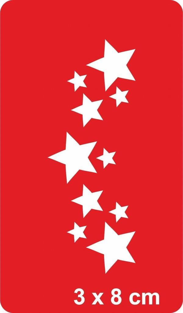 Kayan Yıldızlar Tattoo Geçici Dövme Şablonları Kına Kalıpları - Image 1