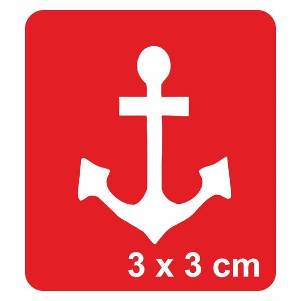Kayık Çapası Tattoo Geçici Dövme Şablonları Kına Kalıpları - Image 1