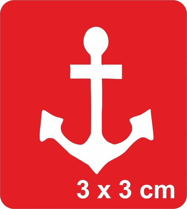 Kayık Çapası Tattoo Geçici Dövme Şablonları Kına Kalıpları - Image 1