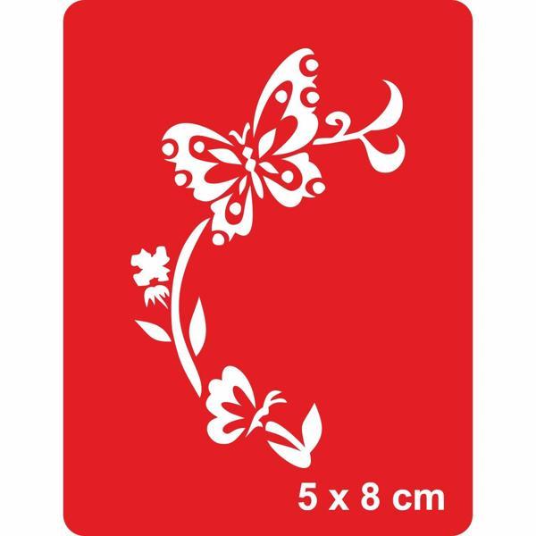 Kelebeğin Neşeli Hayatı Tattoo Geçici Dövme Şablonları Kına Kalıpları - Image 1