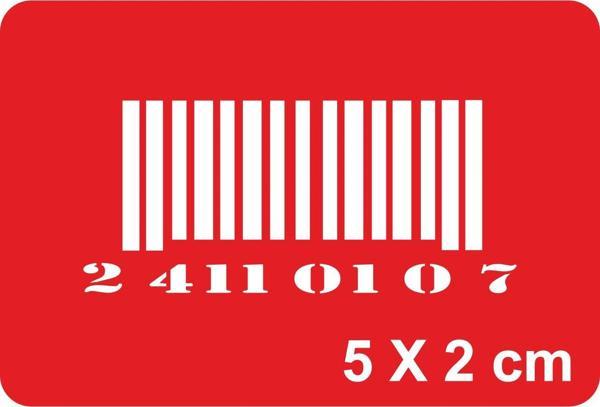 Barkod-1 Tattoo Geçici Dövme Şablonları Kına Kalıpları - Image 1
