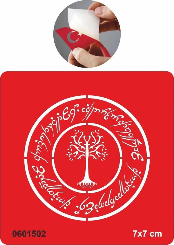 Elf Yazısı Ağaç Tattoo Geçici Dövme Şablonları Kına Kalıpları - Image 1