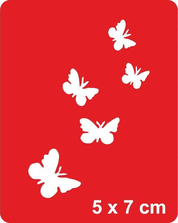 Kelebekler Özgürdür Tattoo Geçici Dövme Şablonları Kına Kalıpları - Image 1