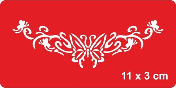 Kelebeklerin Dünyası Tattoo Geçici Dövme Şablonları Kına Kalıpları - Image 1