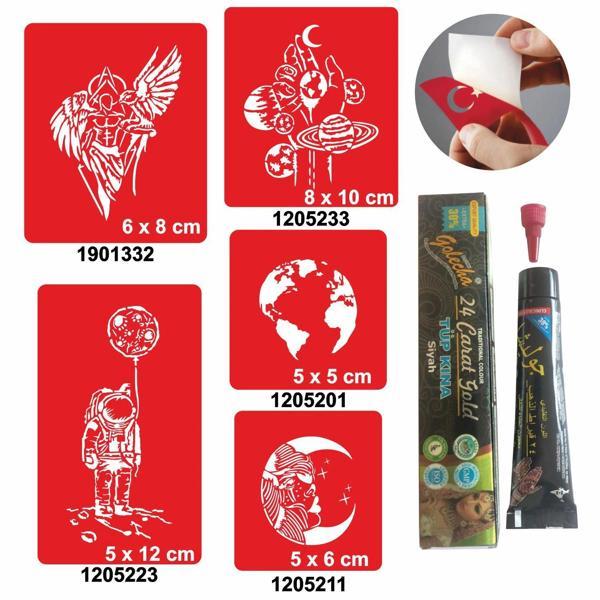 Evrenin Sırları Hint Kınası ile Geçici Dövme Yapma Seti - Image 1