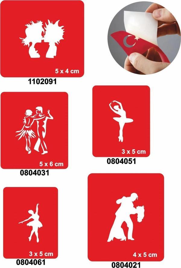 Ruhun Dansı 5'li Set Geçici Dövme Kına Şablonu - Image 1