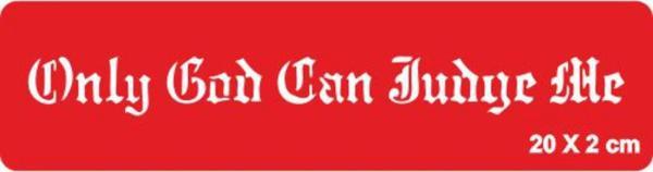 Beni Sadece Tanrı Yargılar Tattoo Geçici Dövme Şablonları Kına Kalıpları - Image 1