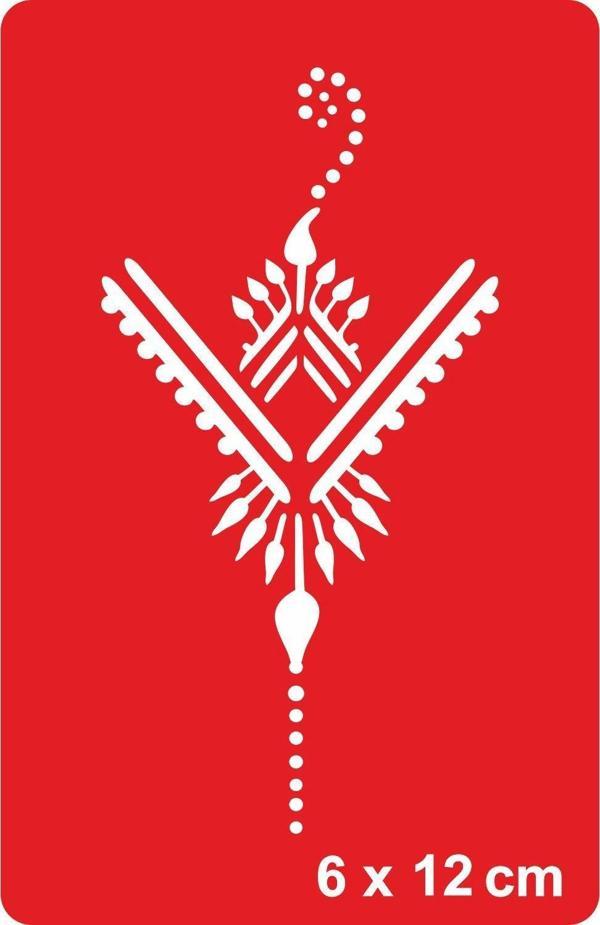 Kına Motifi 77 Tattoo Geçici Dövme Şablonları Kına Kalıpları - Image 1