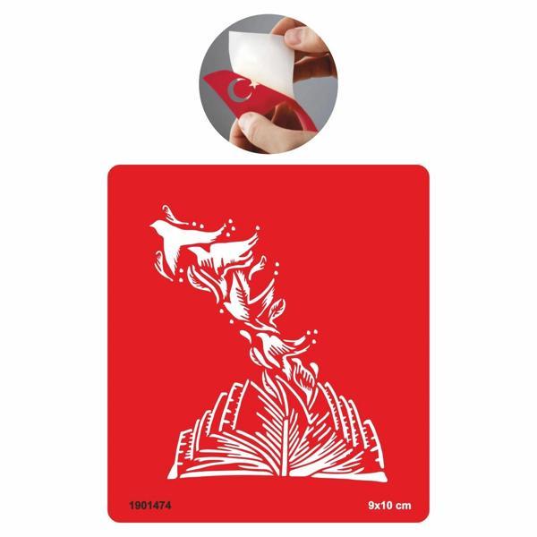 Kitap Ve Kuşlar Tattoo Geçici Dövme Şablonları Kına Kalıpları - Image 1