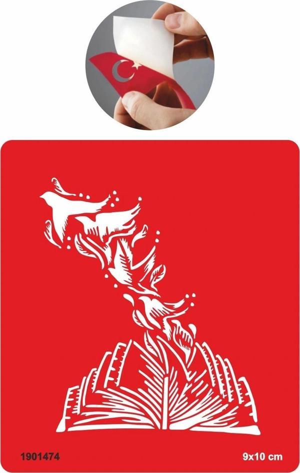 Kitap Ve Kuşlar Tattoo Geçici Dövme Şablonları Kına Kalıpları - Image 1