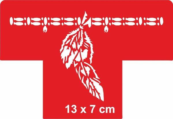 Kızılderili Tüyleri Tattoo Geçici Dövme Şablonları Kına Kalıpları - Image 1