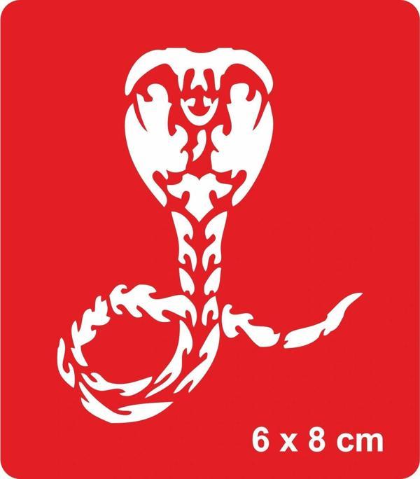 Kobra Yılan Tattoo Geçici Dövme Şablonları Kına Kalıpları - Image 1