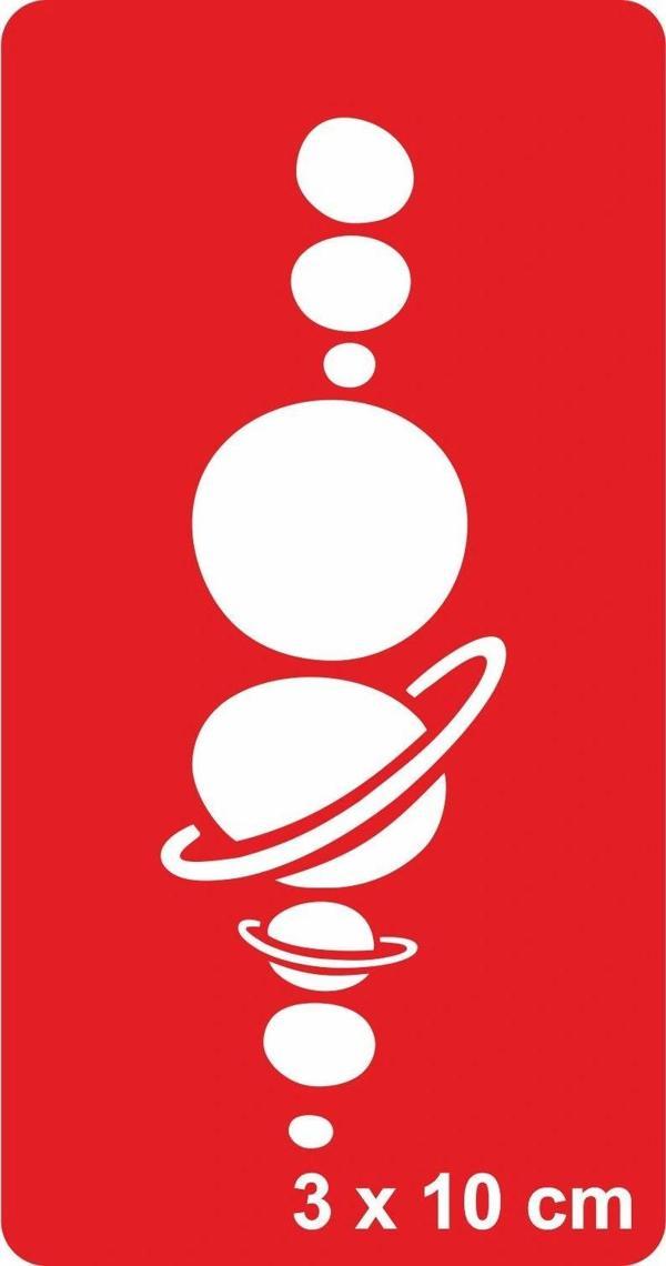 Gezegenler Alemi Tattoo Geçici Dövme Şablonları Kına Kalıpları - Image 1