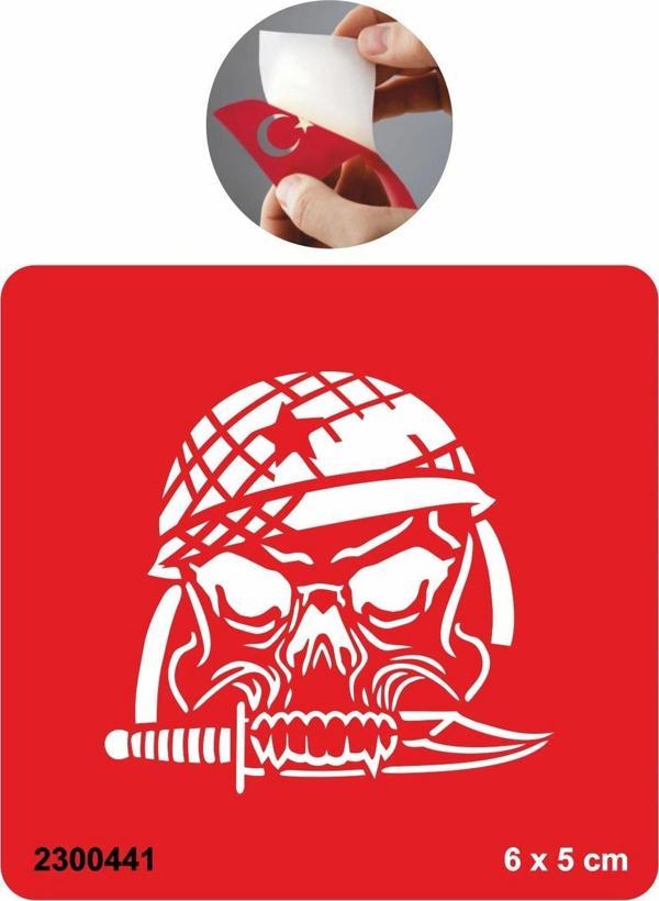 Komando Kuru kafa Tattoo Geçici Dövme Şablonları Kına Kalıpları - Image 1