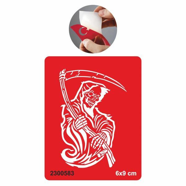 Korkusuz Azrail Tattoo Geçici Dövme Şablonları Kına Kalıpları - Image 1