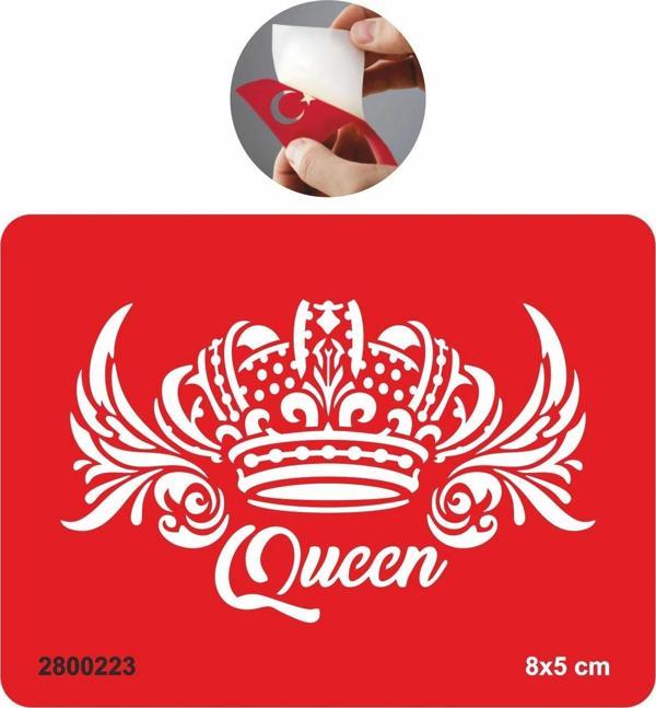 Kraliçe tacı Tattoo Geçici Dövme Şablonları Kına Kalıpları - Image 1