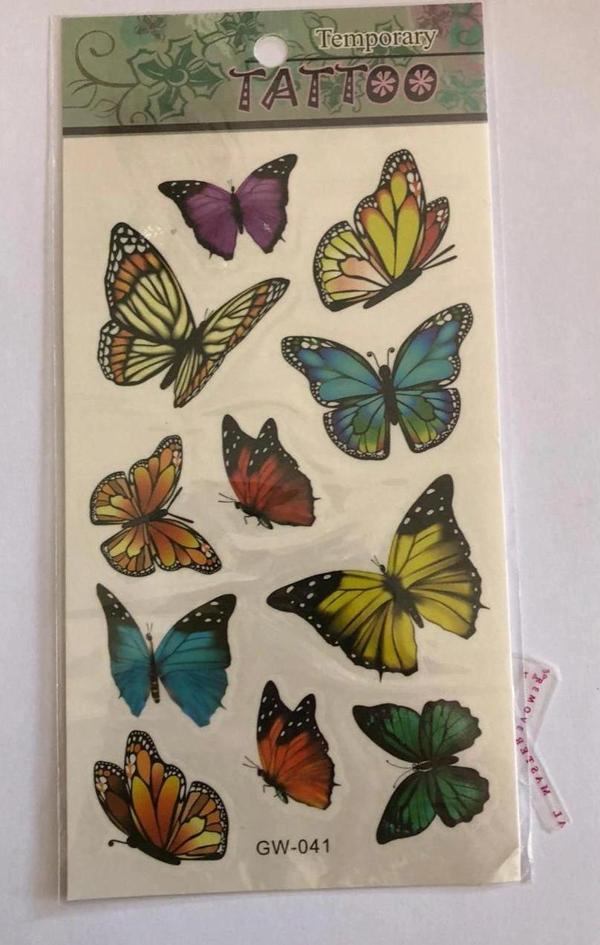 Büyük Kelebekler Yapıştırma Sticker Dövme Geçici Dövme Temporary Tattoos - Image 1