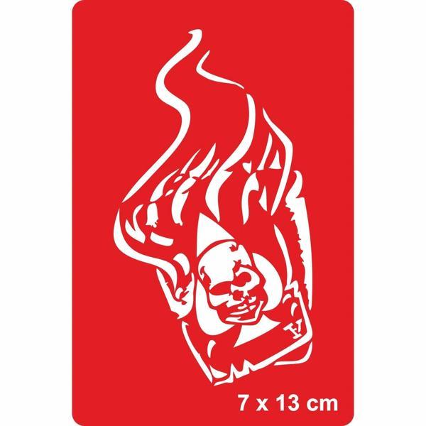 Kuru Kafa İskambil Tattoo Geçici Dövme Şablonları Kına Kalıpları - Image 1