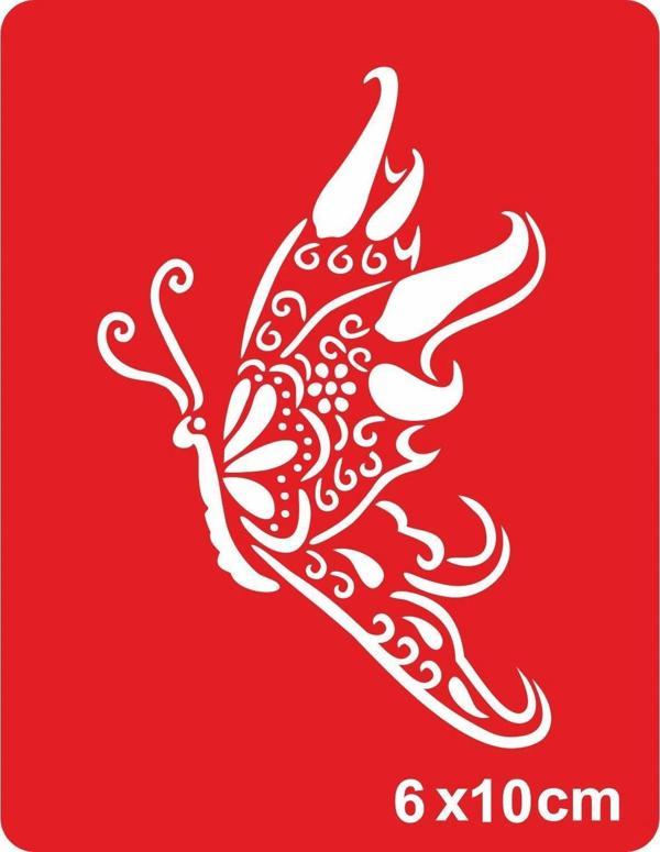 Uç Güzel Kelebeğim! Tattoo Geçici Dövme Şablonları Kına Kalıpları - Image 1