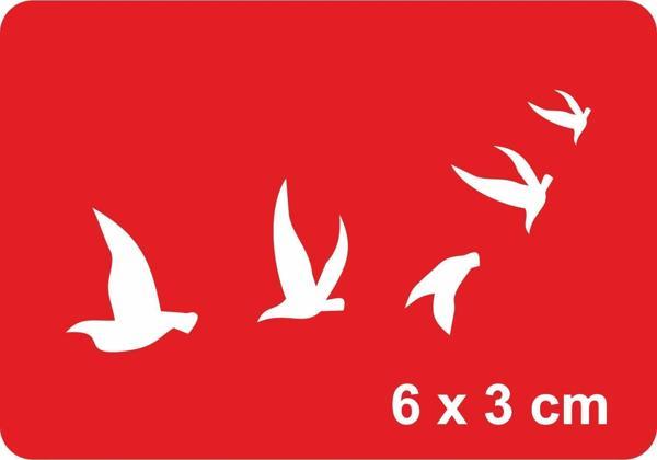 Göçmen Kuşlar Tattoo Geçici Dövme Şablonları Kına Kalıpları - Image 1