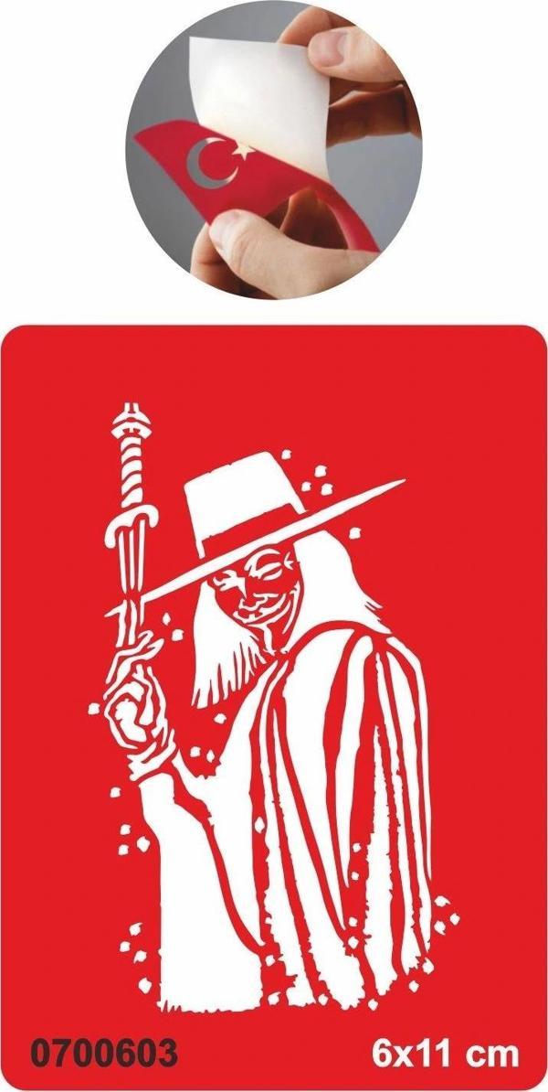 V for Vendetta  Tattoo Geçici Dövme Şablonları Kına Kalıpları - Image 1