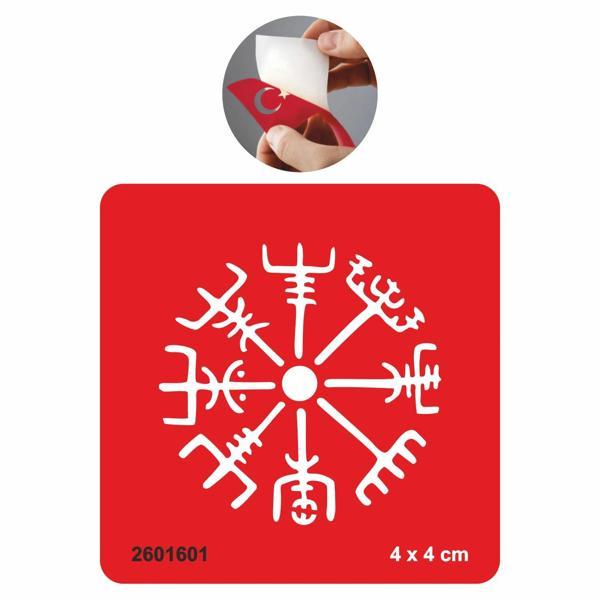 Vegvisir Viking  Tattoo Geçici Dövme Şablonları Kına Kalıpları - Image 1