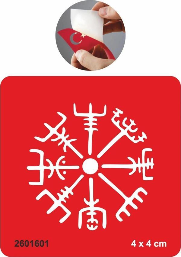 Vegvisir Viking  Tattoo Geçici Dövme Şablonları Kına Kalıpları - Image 1