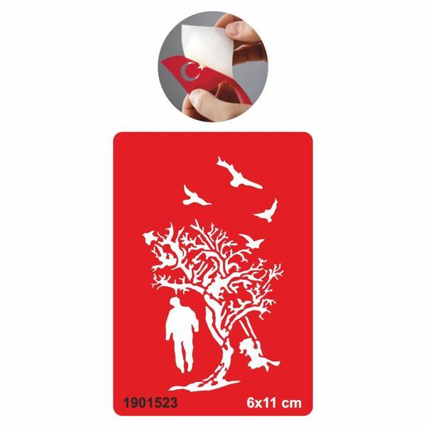 Yaşam Ve Ölüm Ağaç Tattoo Geçici Dövme Şablonları Kına Kalıpları - Image 1