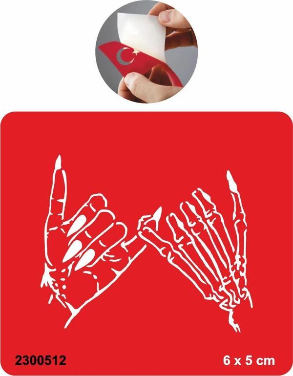 Lades iskelet elleri Tattoo Geçici Dövme Şablonları Kına Kalıpları - Image 1