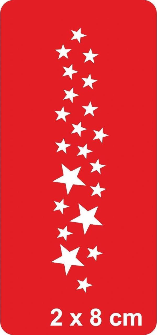 Yıldızlar Benek Benek Tattoo Geçici Dövme Şablonları Kına Kalıpları - Image 1