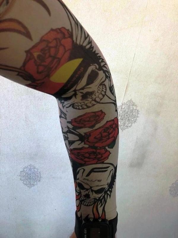 Çift Kol Giyilebilir Dövme İskeletor Desenler Tattoo Sleeve - Image 1