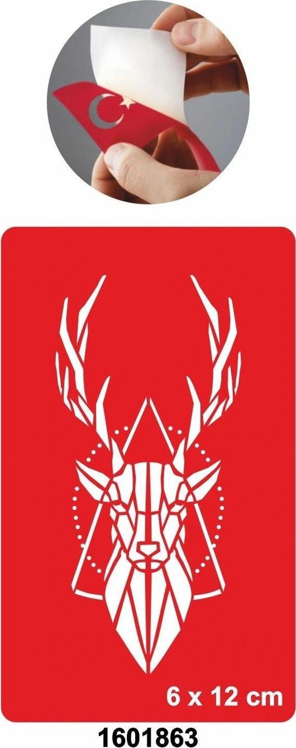 Güçlü Ve Kibar Geyik Geçici Desen Tattoo Geçici Dövme Şablonları Kına Kalıpları - Image 1