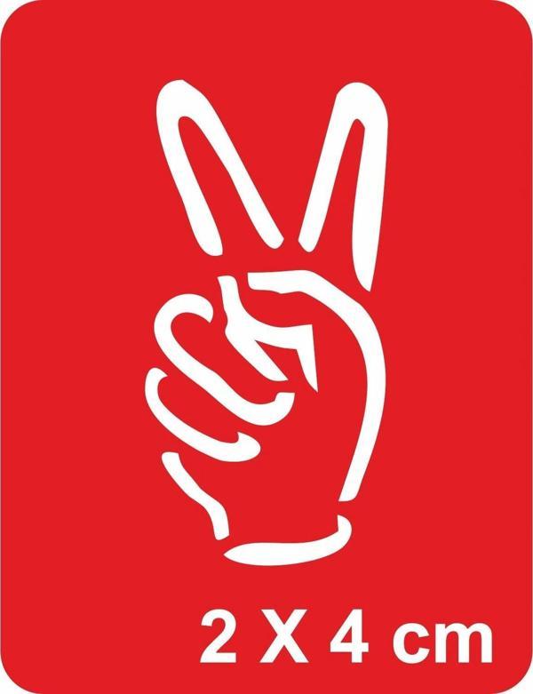 Zafer İşareti Tattoo Geçici Dövme Şablonları Kına Kalıpları - Image 1