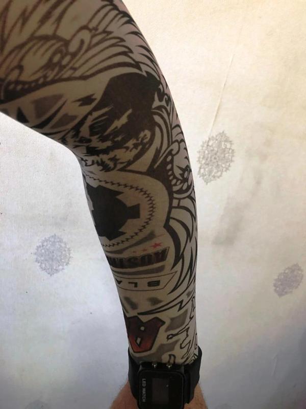 Çift Kol Giyilebilir Dövme Kanat Desenler Tattoo Sleeve - Image 1