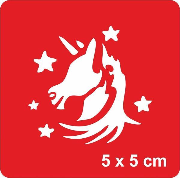 Masal Güzeli Unicorn Tattoo Geçici Dövme Şablonları Kına Kalıpları - Image 1