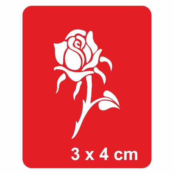 Gül Goncası Tattoo Geçici Dövme Şablonları Kına Kalıpları - Image 1