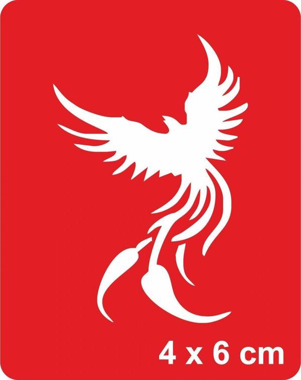 Zümrüd-ü Anka Tattoo Geçici Dövme Şablonları Kına Kalıpları - Image 1