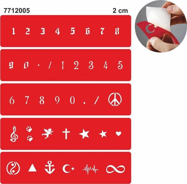 Mini Rakam Ve Desen Seti Geçici Dövme Kına Şablonu - Image 1